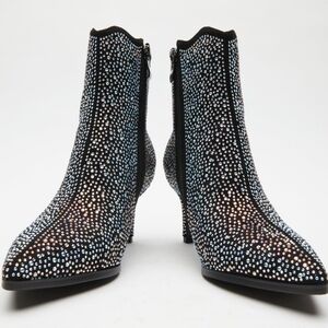 NWOT Patrizia By Spring Step Crystal Covered Heel Ankle Boots By Size 8